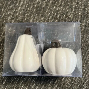 NIB Pumpkin Ceramic Salt & Pepper Shakers
